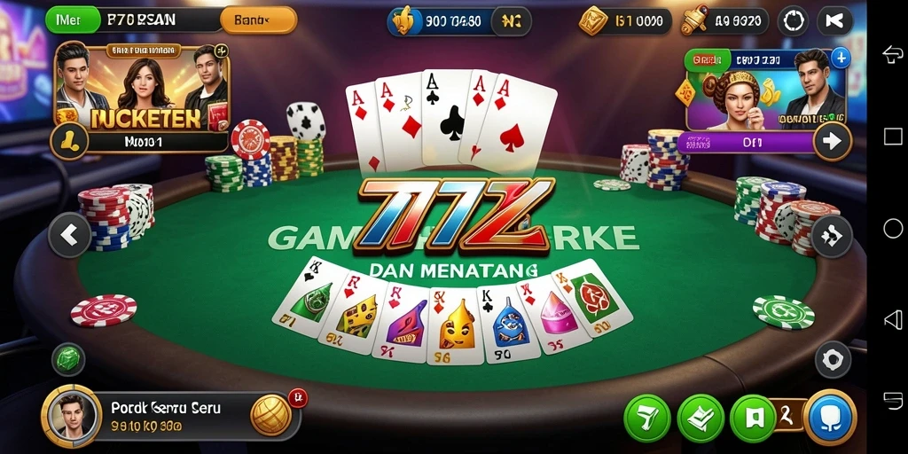 Screenshot gameplay Poker menarik di 777ZX.