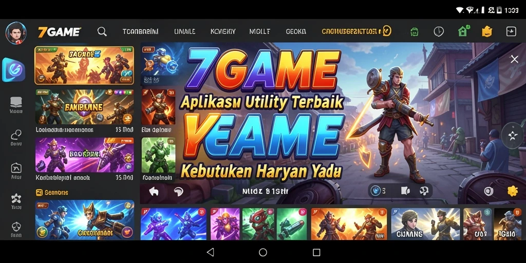Tampilan antarmuka 7GAME yang berfungsi maksimal untuk membantu aktivitas sehari-hari.