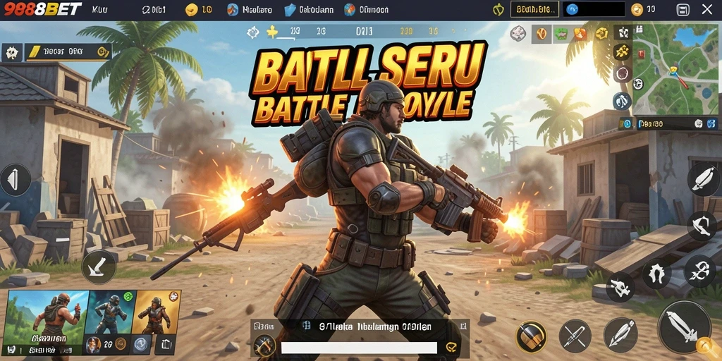 Gameplay menegangkan dan interaktif dalam 988BET Battle Royale.