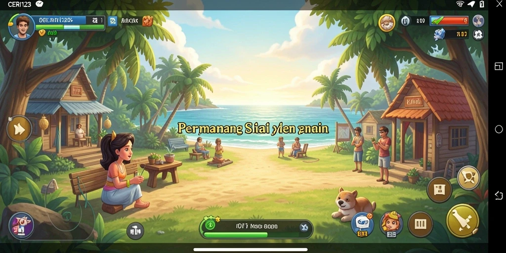 Tampilan gameplay menarik dan penuh warna di CERI123.