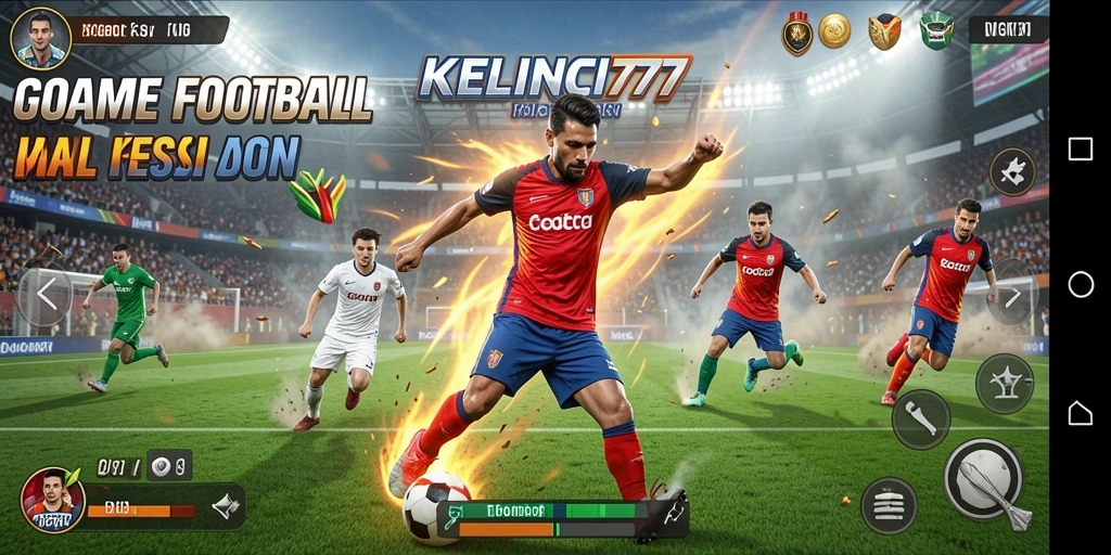 Screenshot KELINCI777 menunjukkan aksi seru dalam pertandingan sepak bola.