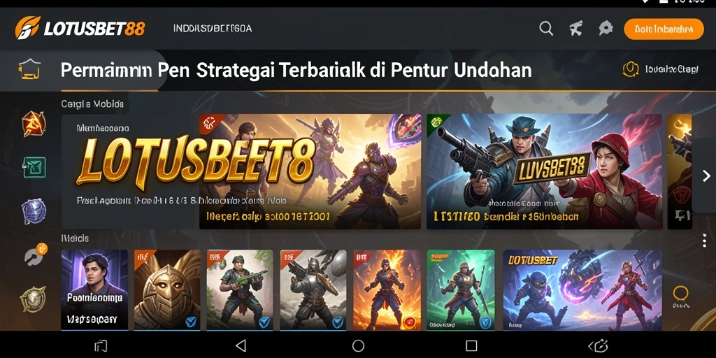 Tampilan gameplay LOTUSBET88 dengan strategi yang mendebarkan.