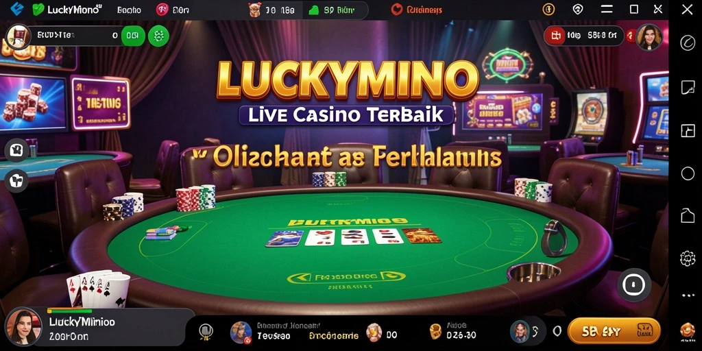 Tampilan menarik dari gameplay Live Casino di LUCKYMINO.