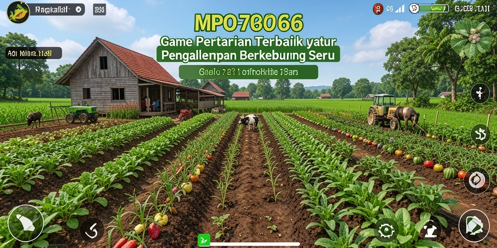 Tampilan gameplay MPO76 dengan grafik pertanian yang mempesona dan interaksi sosial.
