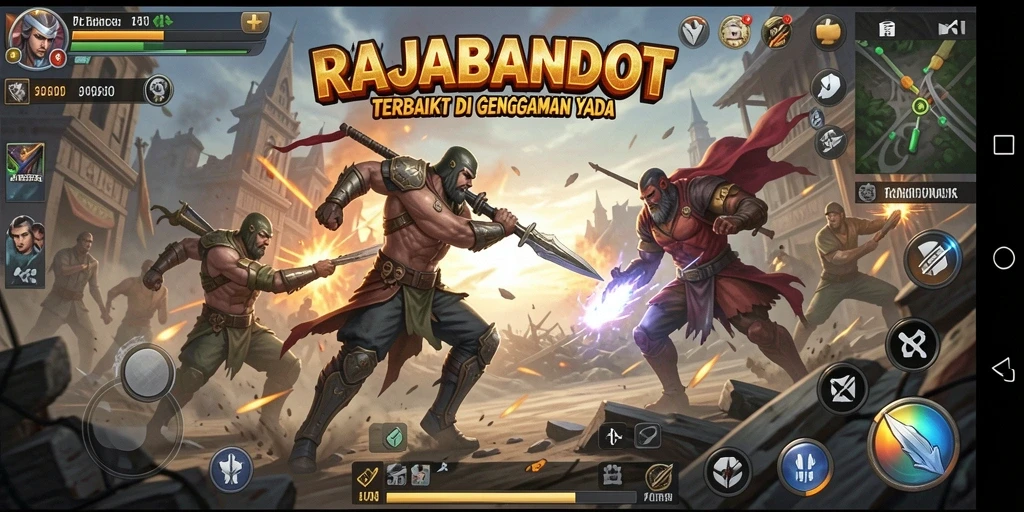 Tampilan pertarungan seru dalam RAJABANDOT yang penuh aksi.