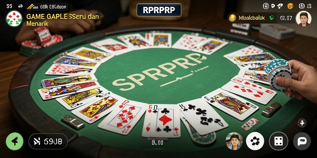 Tampilan gameplay seru RPRPRP dalam bermain Gaple.