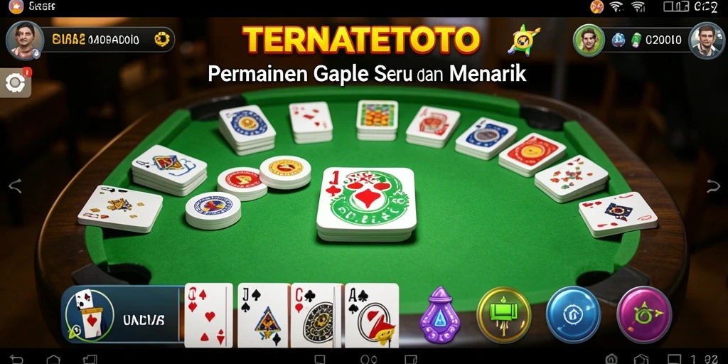 Screenshot gameplay TERNATETOTO menampilkan suasana permainan Gaple yang seru.