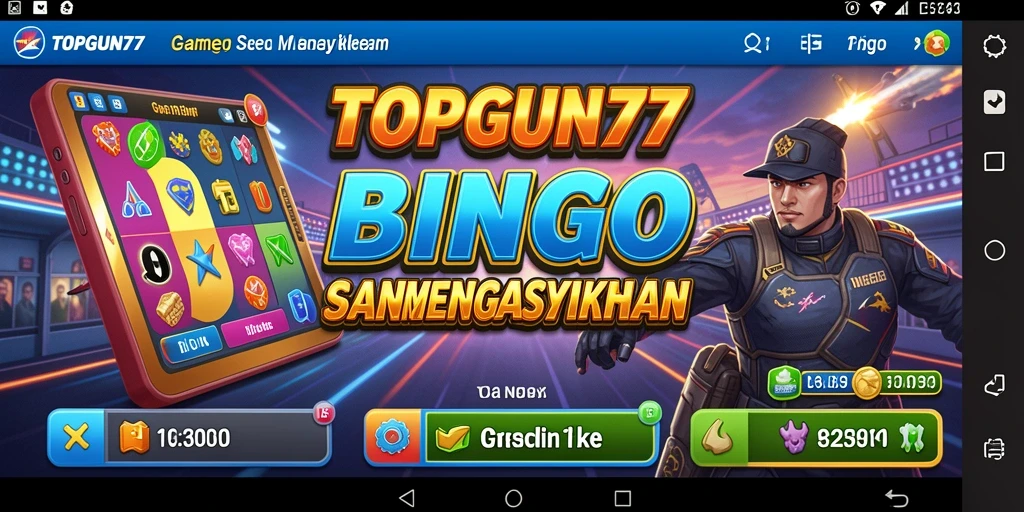 Tampilan menarik gameplay Bingo di TOPGUN77.