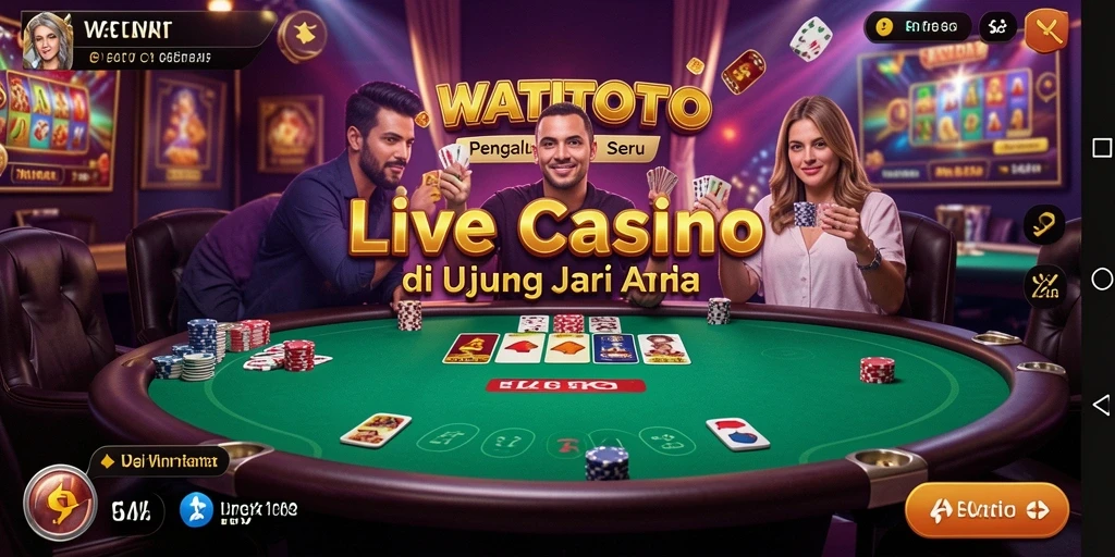 Tampilan menarik dari gameplay Live Casino di WATITOTO dengan dealer profesional.