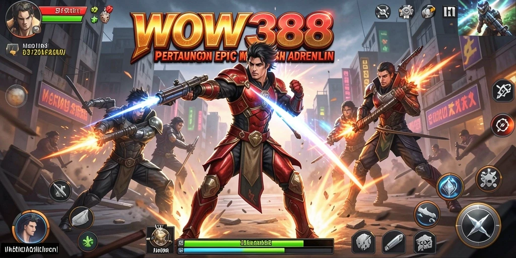 Gambaran gameplay seru dalam pertarungan epik WOW388.